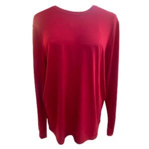 Cuddl Duds Layering Top Red Sz. L Poly/Spandex/Rayon Valentine